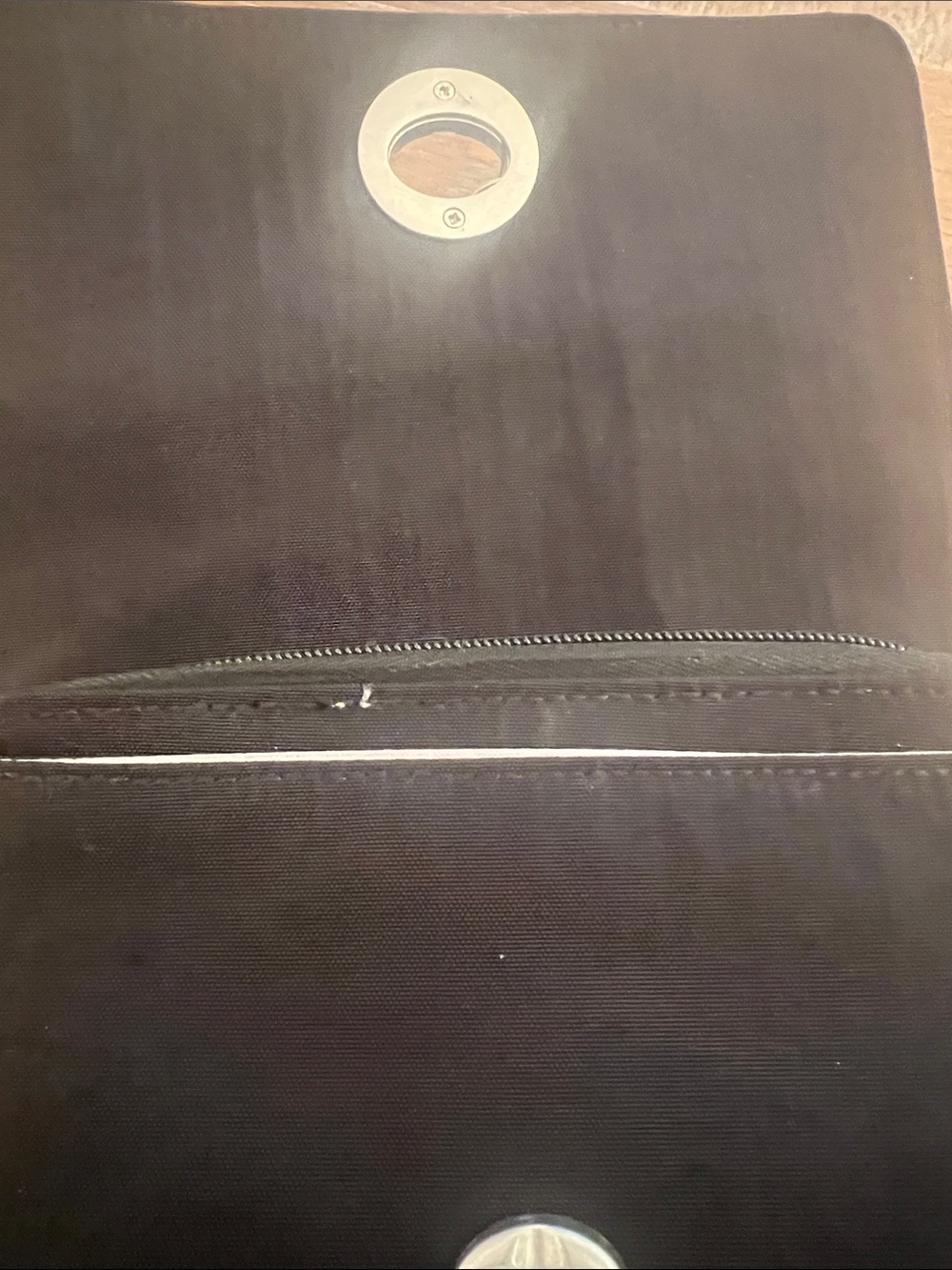 Baggallini Black Crossbody Wallet with Silver Turn-Lock - Picture 7 of 7